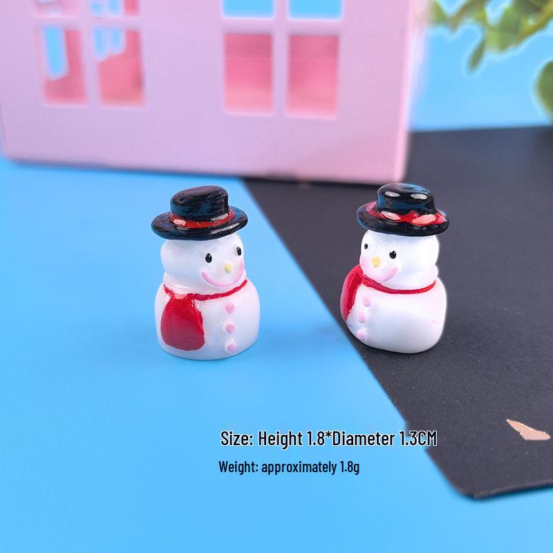 

Дід Мороз, Сніговик та Олень Різдвяна Міні-Прикраса Смоляна Фігурка