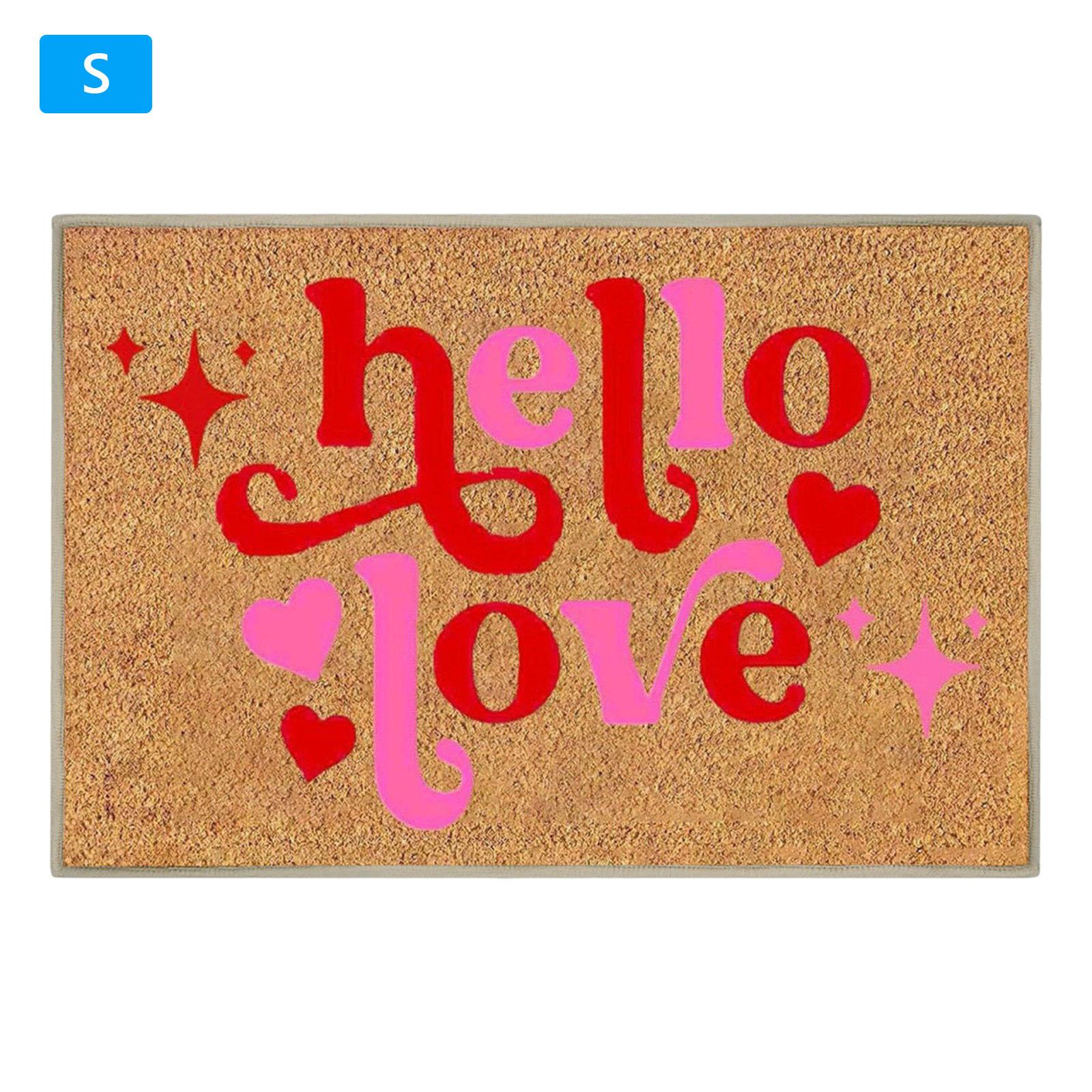 

Valentine Rug Outdoor Non-Slip Entrance Door Rugs Creating A Romantic Atmosphere for Indoor Front Porch Home Decor
