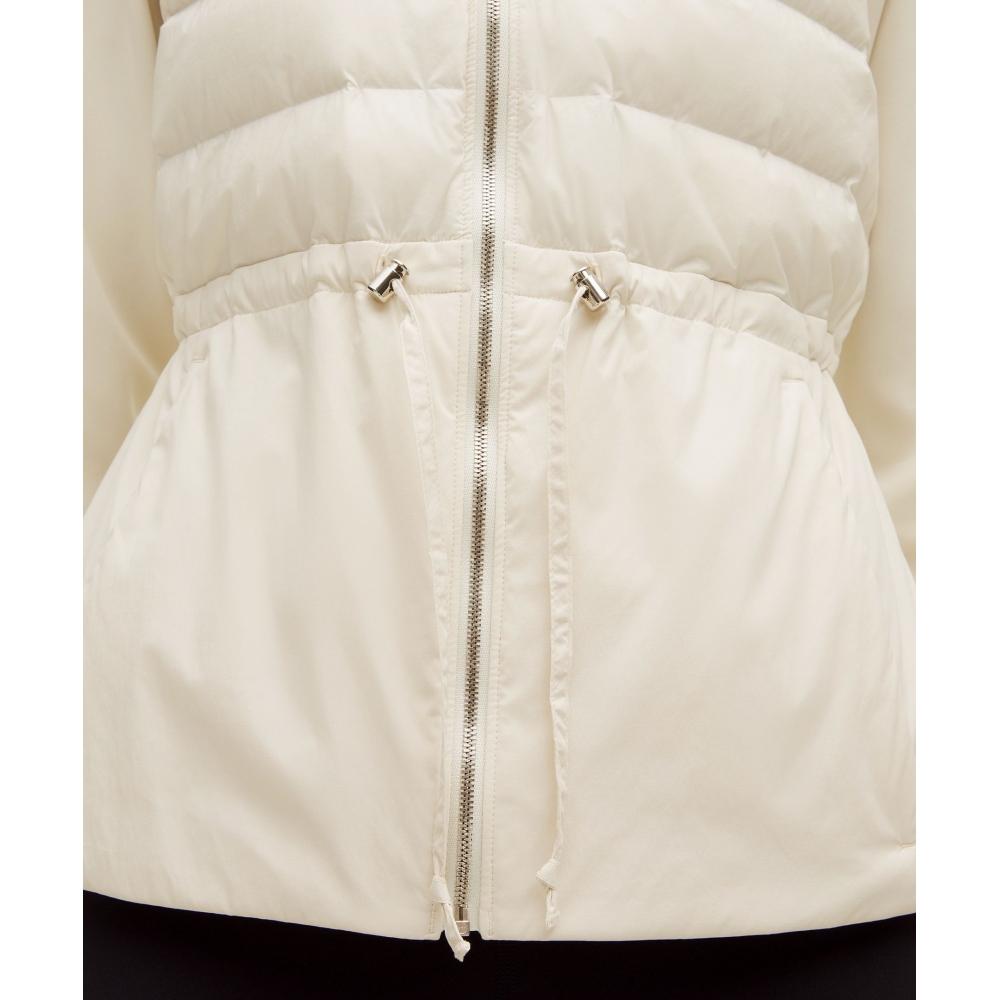 Lululemon Down Filled Cinch Waist Jacket Light Ivory