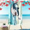 Shark 2D Flat Print Beach Towel, Large Soft Quick Dry Towel for Beach Camping SwimmingXSTJ0915478