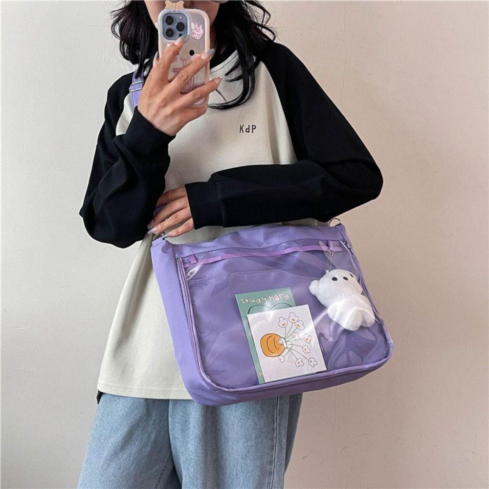 Harajuku Transparent Itabag Pvc Canvas Tote Bag Fashion JK Shoulder Bag  Daily