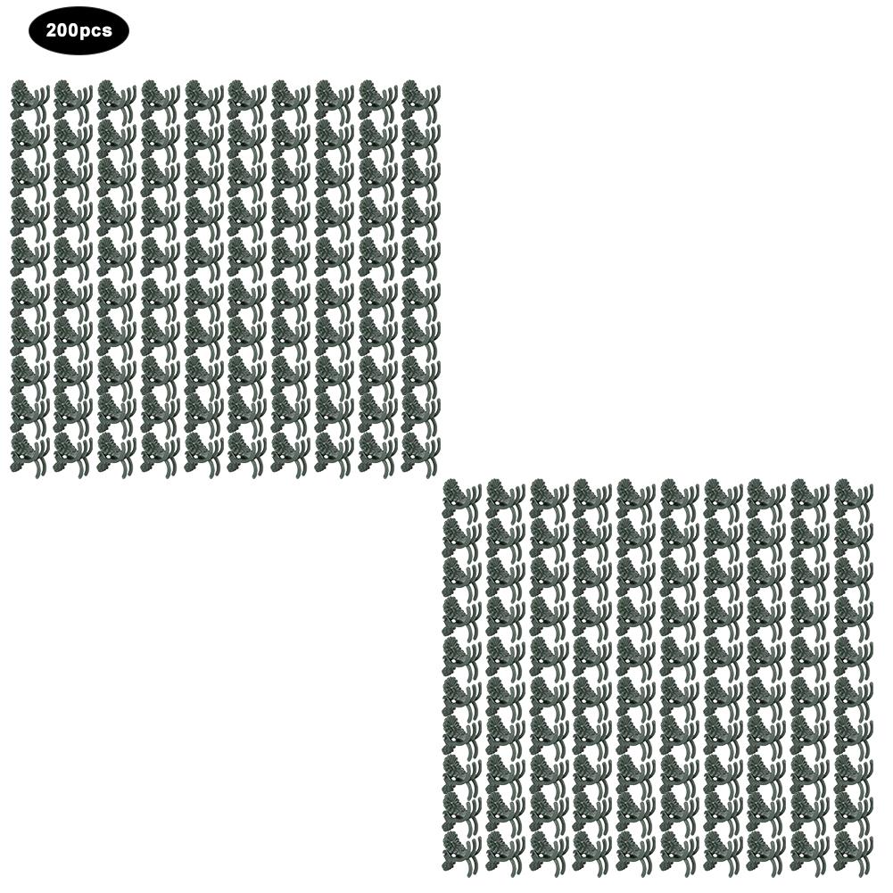 Dicker blütenförmiger Pflanzenclip Gartenblumen Pflanzen Stängelstütze Befestigungsklammer 200 Stück