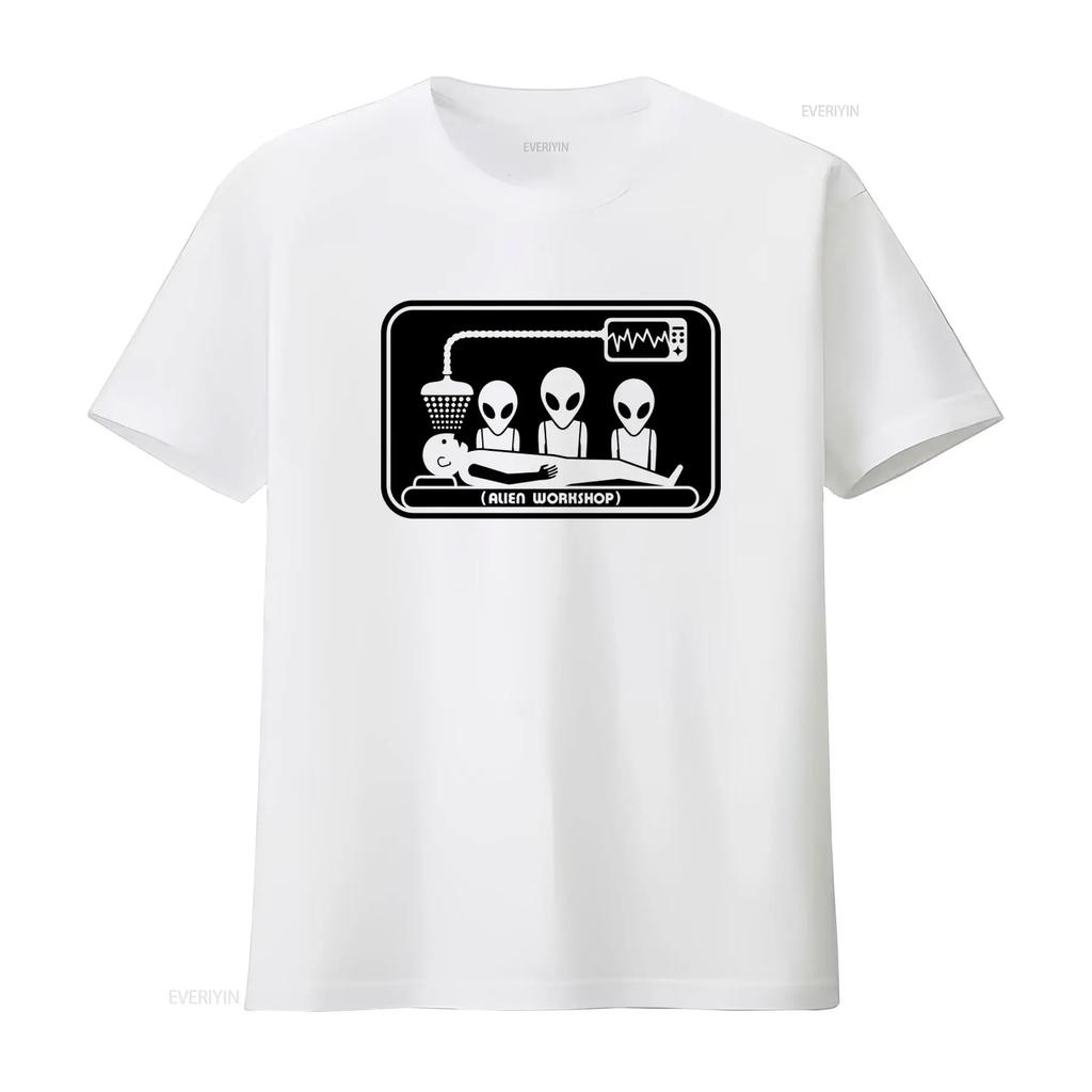 Tričko s logem Alien Workshop Jedinečné skateboardové vybavení Inspirováno pro vintage vypraný Všestranná móda Pohodlné Unisex