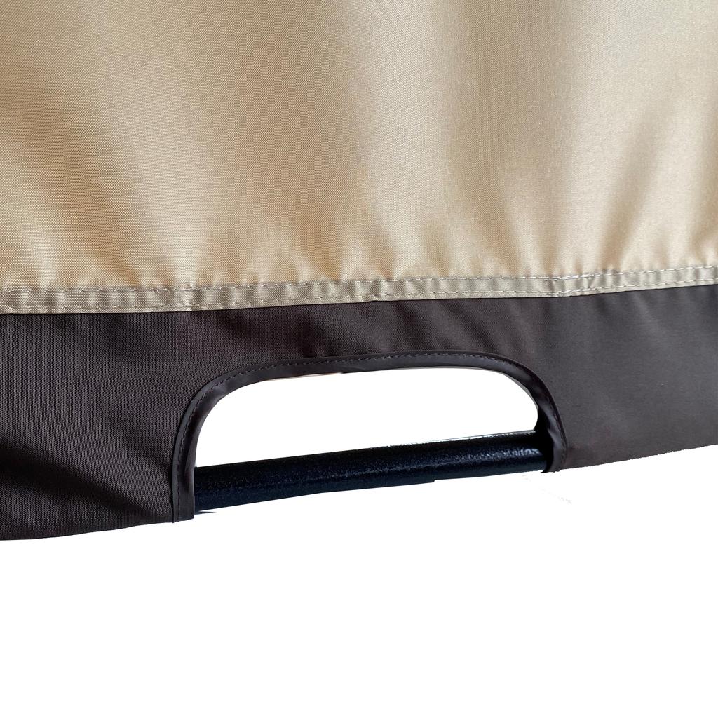 Replacement Roof for 12 x 9 Ft Curved Outdoor Pergola Construction, Waterproof Sun Protection Awning for Patio and Balcony, UV-Resistant (Beige)