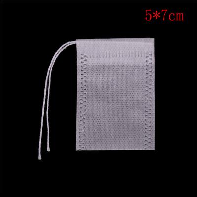 100 Adet Dokunmamış Boş Çay Poşetleri Dize Isı Yalıtım Filtre Kağıdı Bitki Çayı Poşetleri