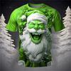 Christmas T Shirts Men 3D Rave Santa Printed T-shirt Hot Sale Xmas Part Holiday