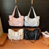 Fashion PU Solid Rivet Zipper Casual Tote Bag 2026 High Quality Light Luxury Versatile Bags Motorcycle Style Cool Shoulder Bag
