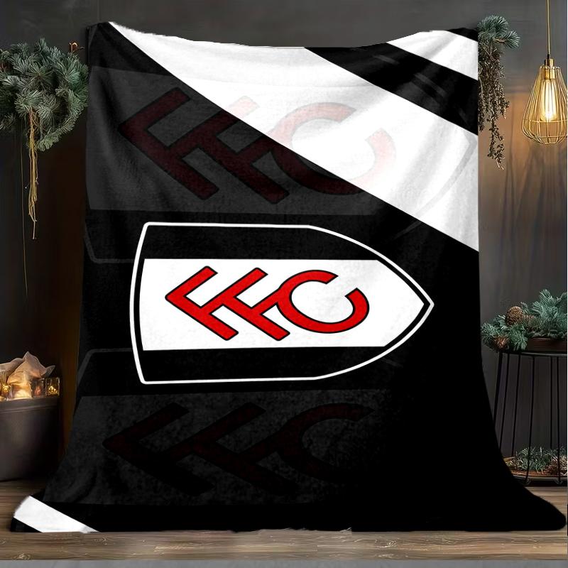 1pz Coperta Morbida in Flanella Stampata Fulham F.C. per Camera da Letto Adulto Soggiorno Divano Campeggio Viaggio Regali per Fan Regali di Natale