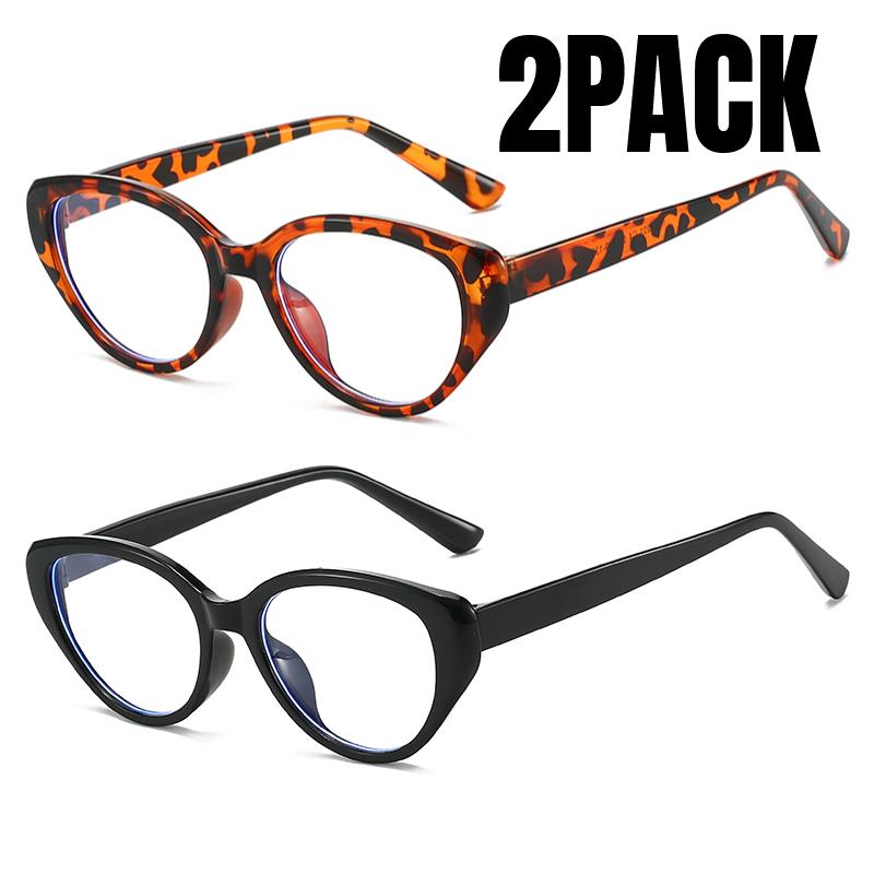 2PACK New Women Cat Eye Sunglasses Retro Premium Sun Glasses Men Sun Protection Fashion Eyewear Luxury Brand Design Uv400