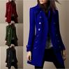 Moda Autunno Risvolto Tweed Donna Cappotto Niko Giacca Invernale Donna