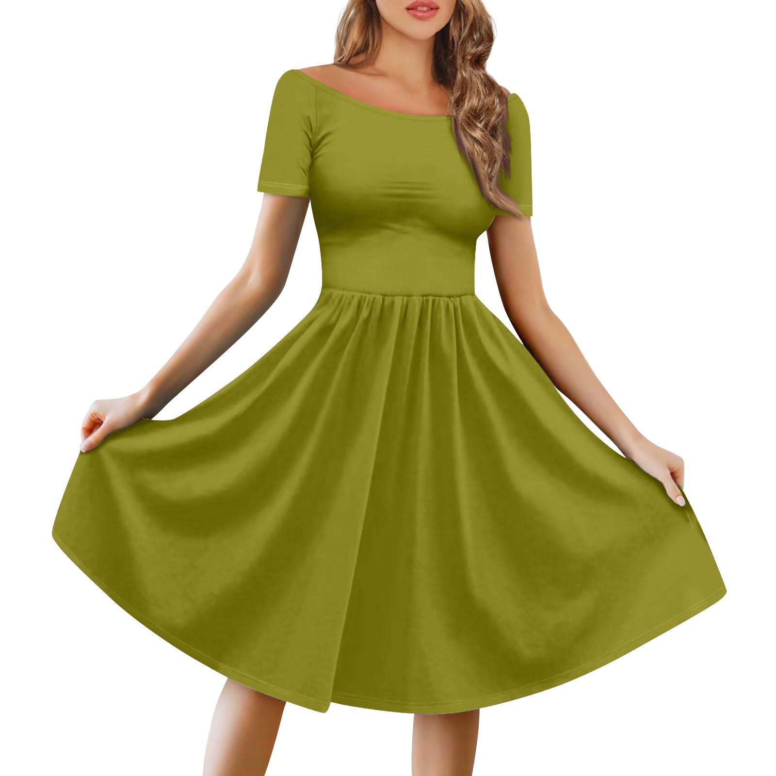 Женское платье с коротким рукавом реглан с круглым вырезом и большим вырезом с открытыми — фото 3