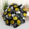 1pc Bee Pattern Automatic Open/Close Umbrella - Compact Travel Umbrella with 8-Rib Durable Frame, Lightweight & Portable Design z07
