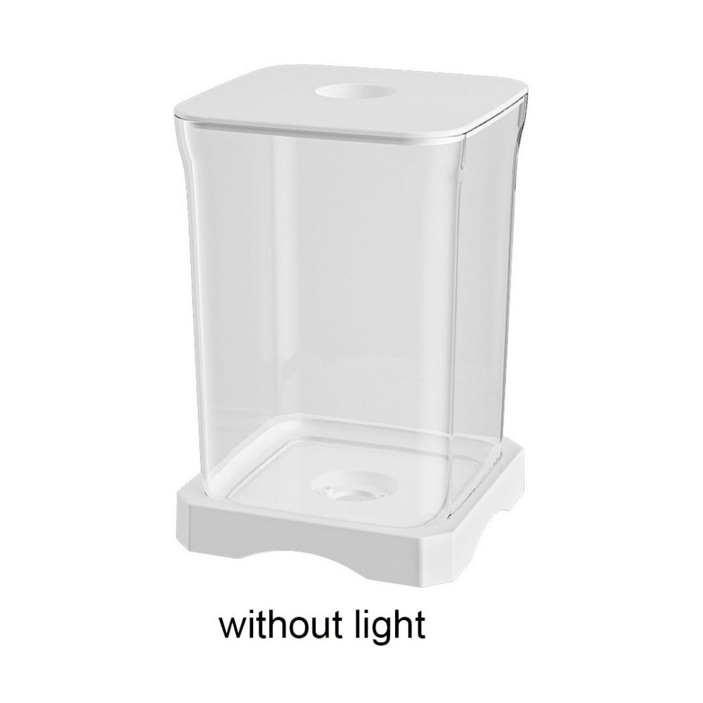 Акриловый аквариум для рыбок Бетта, съемный, с высокой прозрачностью, мини-аквариум для золотых рыбок с отверстием для кормления, маленький аквариум для декоративных рыбок белый