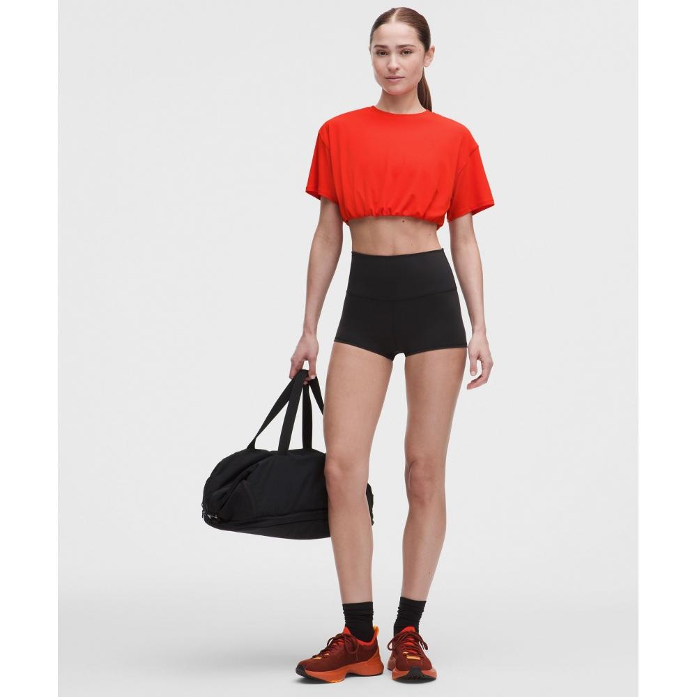 Lullulemon Jersey Training Super Crop T-Shirt Crye