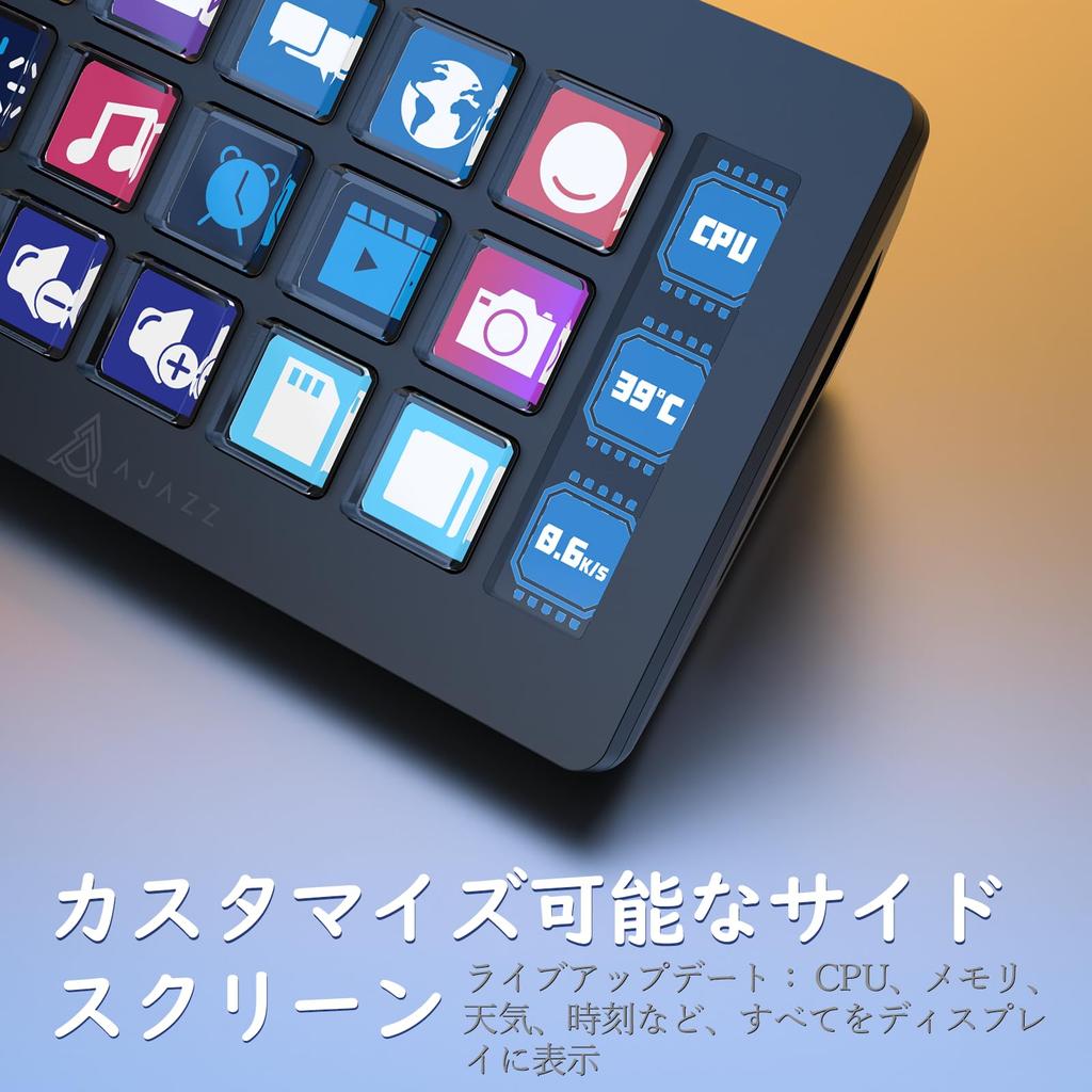 MAMBASNAKE x AJAZZ AKP153 Studio Stream 15 Macro Trigger Actions in Apps and Software Like Custom Console for Live Video Deck, Controller, Keys, OBS,