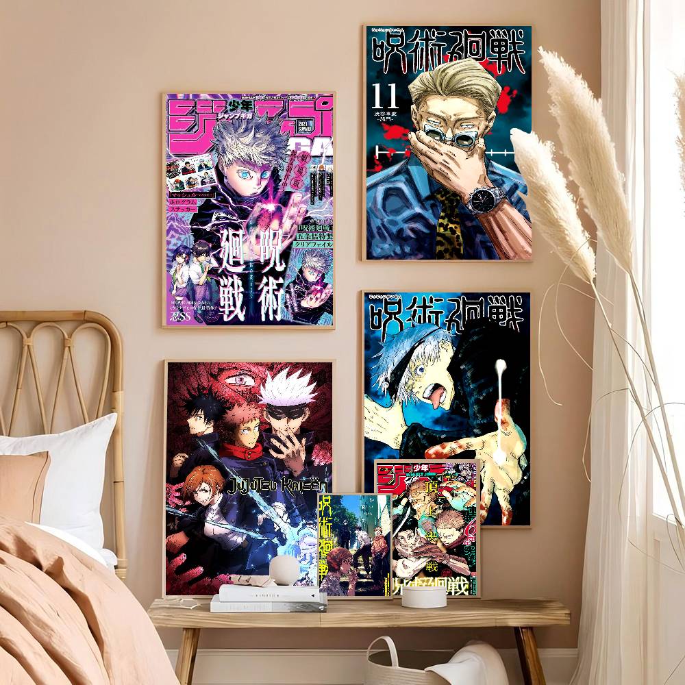 Anime J-Jujutsu K-Kaisen Good Quality Prints and Posters Waterproof Paper Sticker Coffee House Bar Posters Wall Stickers