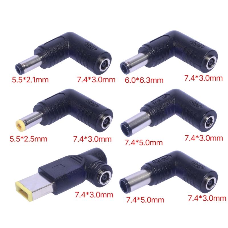 4.5x3.0mm Female To 7.4x5.0mm/5.5x2.1mm/6.0x3.6mm/5.5x2.5mm Male Laptop Power Adapter Cable Connector Power Converter