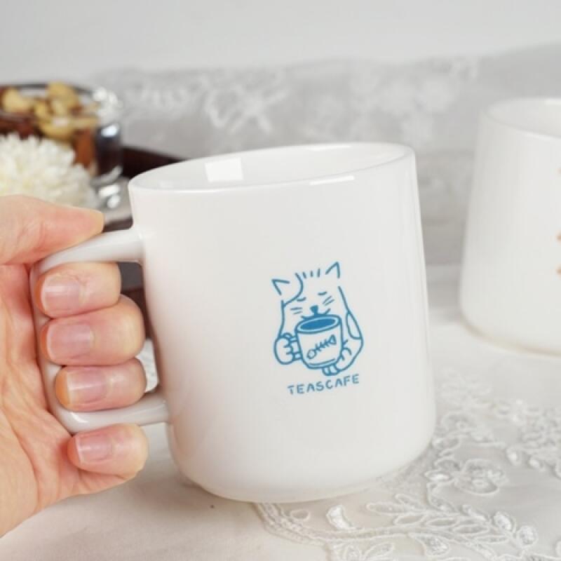 [Teezeit-Serie] Quadratische Tasse S (350ml_Weiß)