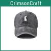 Embroidery Cotton Rabbit Baseball Cap Adjustable Strap Vintage Street Style