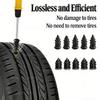 Tire Repair Kit Emergency Tyre Puncture Plug Tool Set with Repair Glue & Rubber Strips for Car Motorcycle Bicycle