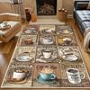 NEW! Living Room Bedroom Bedside Sofa Floor Mat 3D HD Various Flavors of Coffee Art Print Carpet Modern Home Decor Area Rug GIFT