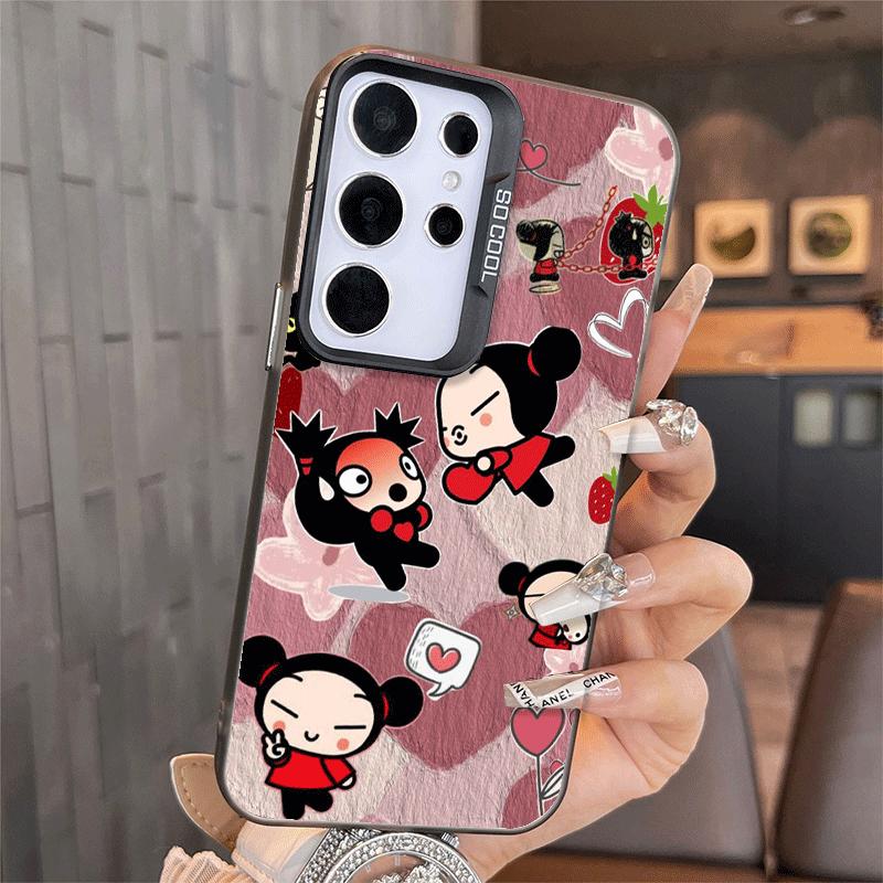 Cartoon Cute Pucca Garu Shockproof Phone Case for Samsung A17 A16 A15 A14 A37 A57 A36 A56 A26 A35 A55 A25 A34 A54 A24 A13 A23 A3