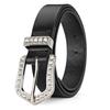 Women PU Belt Rhinestone Buckle Waist Belt Y2K Elegant Pin Buckle Waistband Jeans Pants Belt Female Clothing Accessories