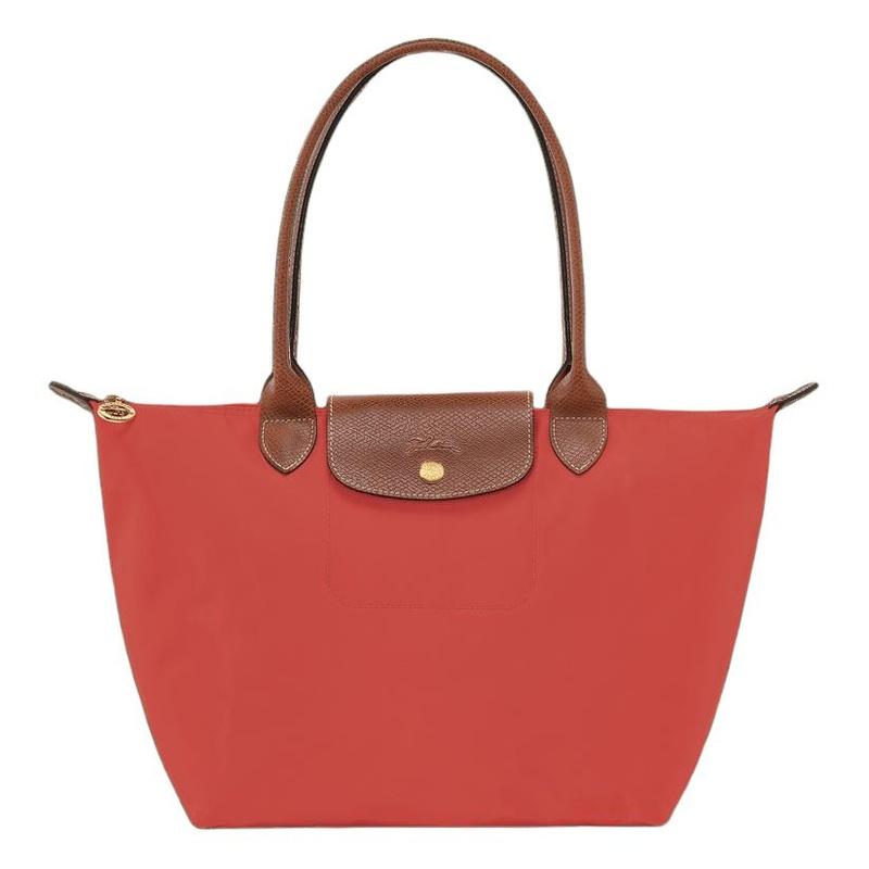 Longchamp Le Pliage Original Printed Logo Logo Zipper Closure Polyamide Shoulder Handbag Regular Women s Tomato Red L2605089P94 чёрный