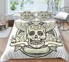 Bedding Cover Sets Skull Home Textiles Bed Quilt Cover Bedding Set 3D Duvet Cover Comfortable Bedclothes Microfiber Quilt Cover