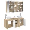 Bathroom Cabinet Set 4 pcs Sonoma Oak 100 x 14.5 x 70 cm