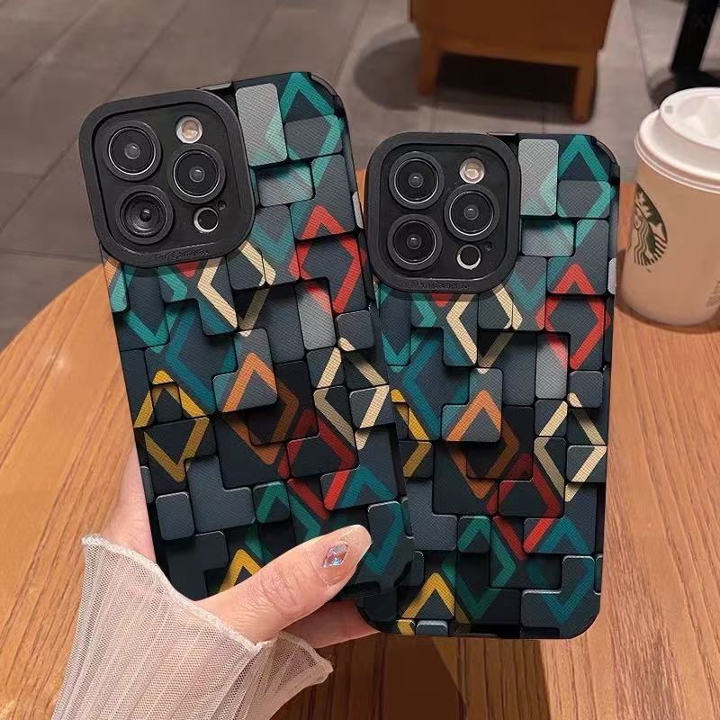 Visual creative block for iphone17pro mobile phone case Apple 1614/13promax new 15