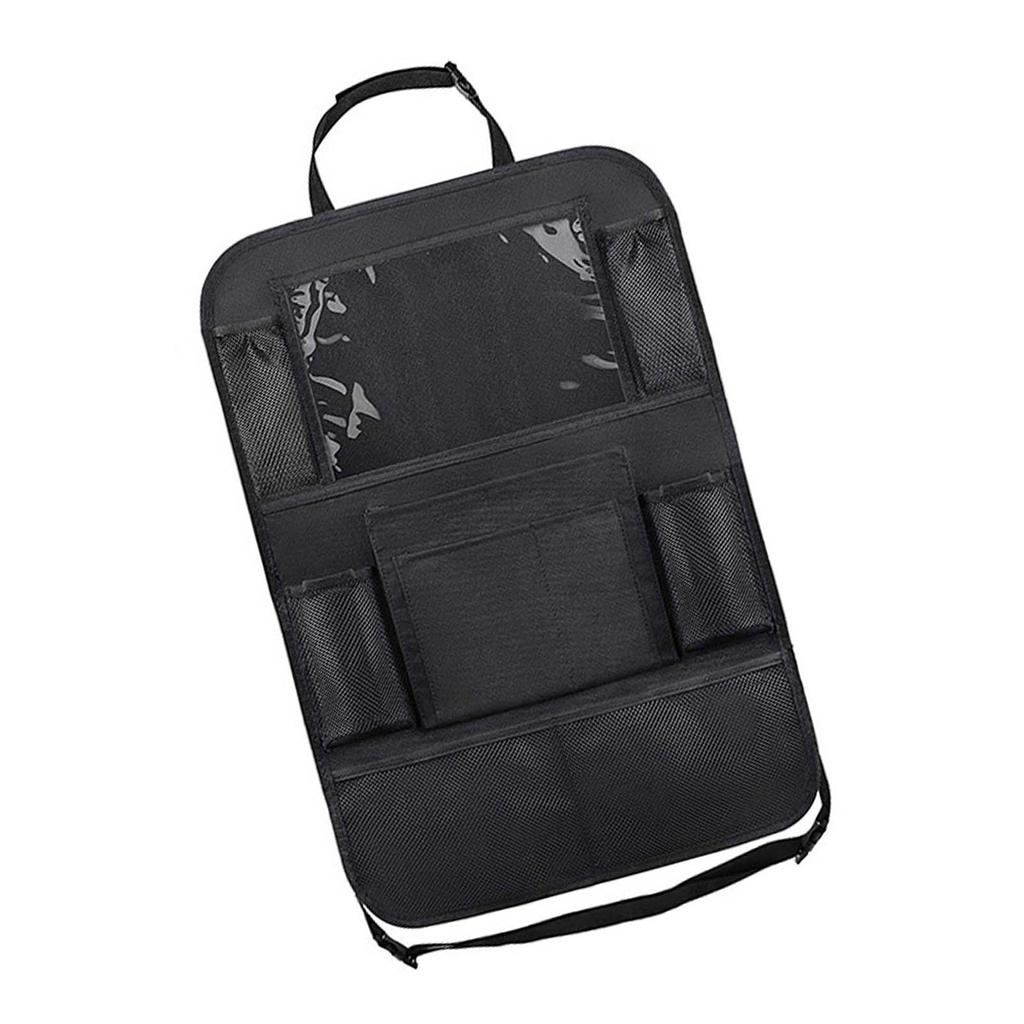 Car Backseat Organizer Muti Pocket Storage Bag Kick Mats Seat Protector 41x61cm with Tablet Holder for SUV Car