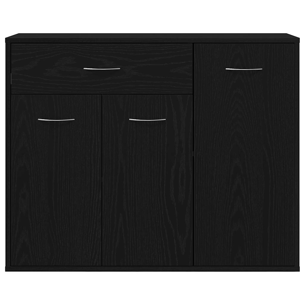 Sideboard Black Oak 88 x 30 x 70 cm Engineered Wood