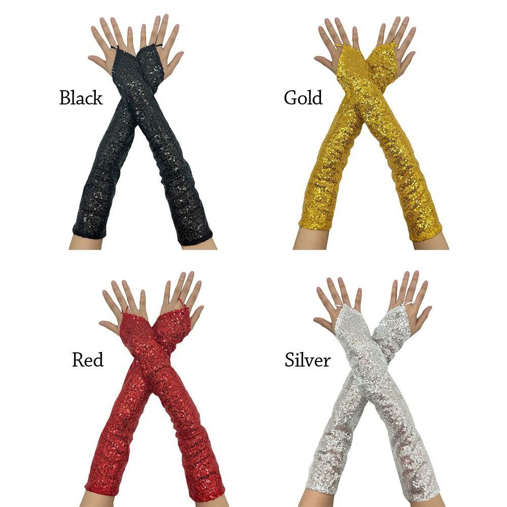 Shining Cosplay Mittens Vintage Club Handwear Fashion Sequins Gloves  Nightclub Stage