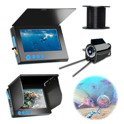 4.3/5 Inch HD Ice Fishing Fish Finder Camera Waterproof 12pcs Infrared Lights with 220° Wide View for Lake Boat Ice Fishing