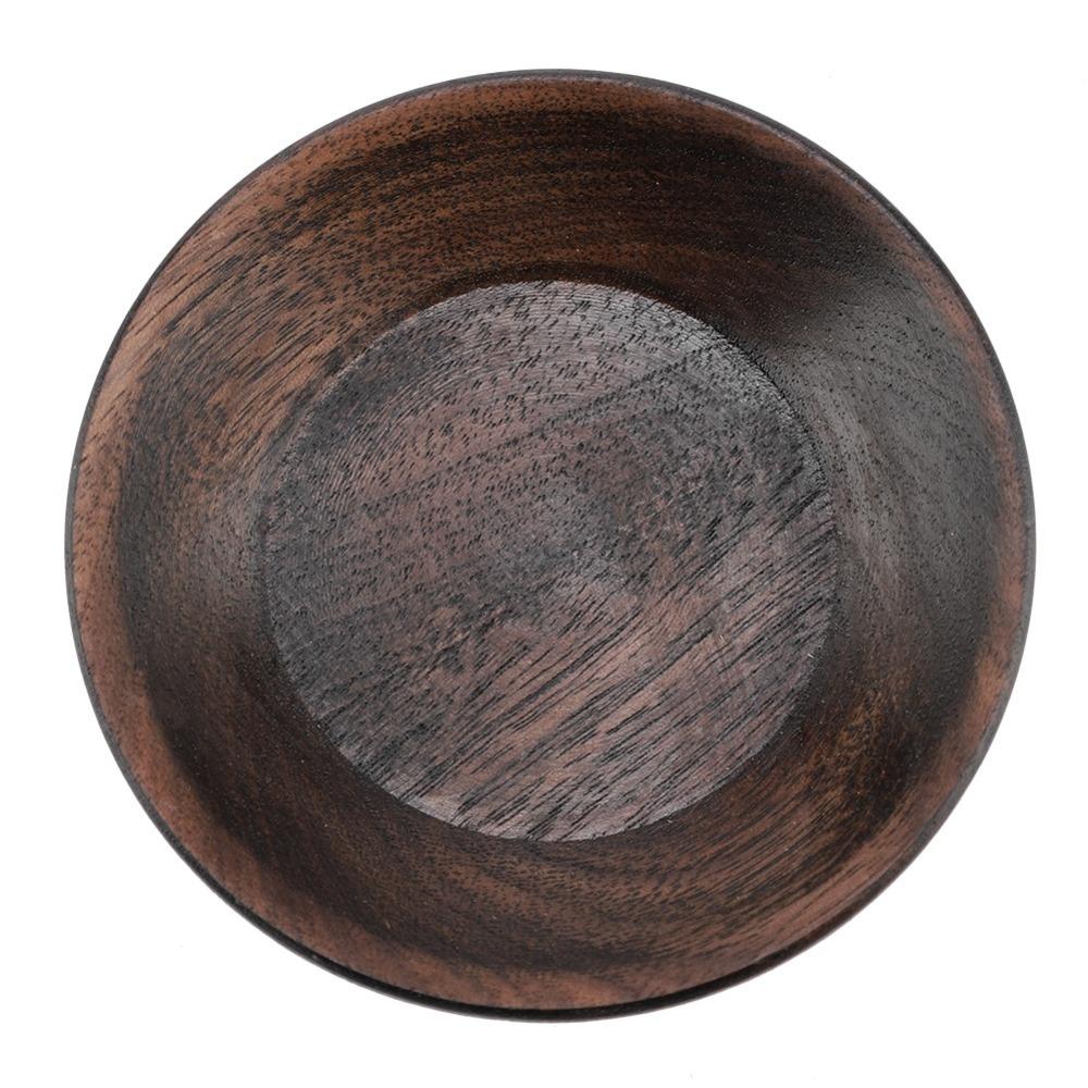 Round Surface Dessert Plate Wood Raw Serving Saucer Wipe Easily Household Plate Nut Storage