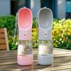 2-in-1 Pet Travel Water Bottle with Food Storage Portable Dog Water Dispenser Leakproof Puppy Cat Feeder Bowl for Walking Hiking