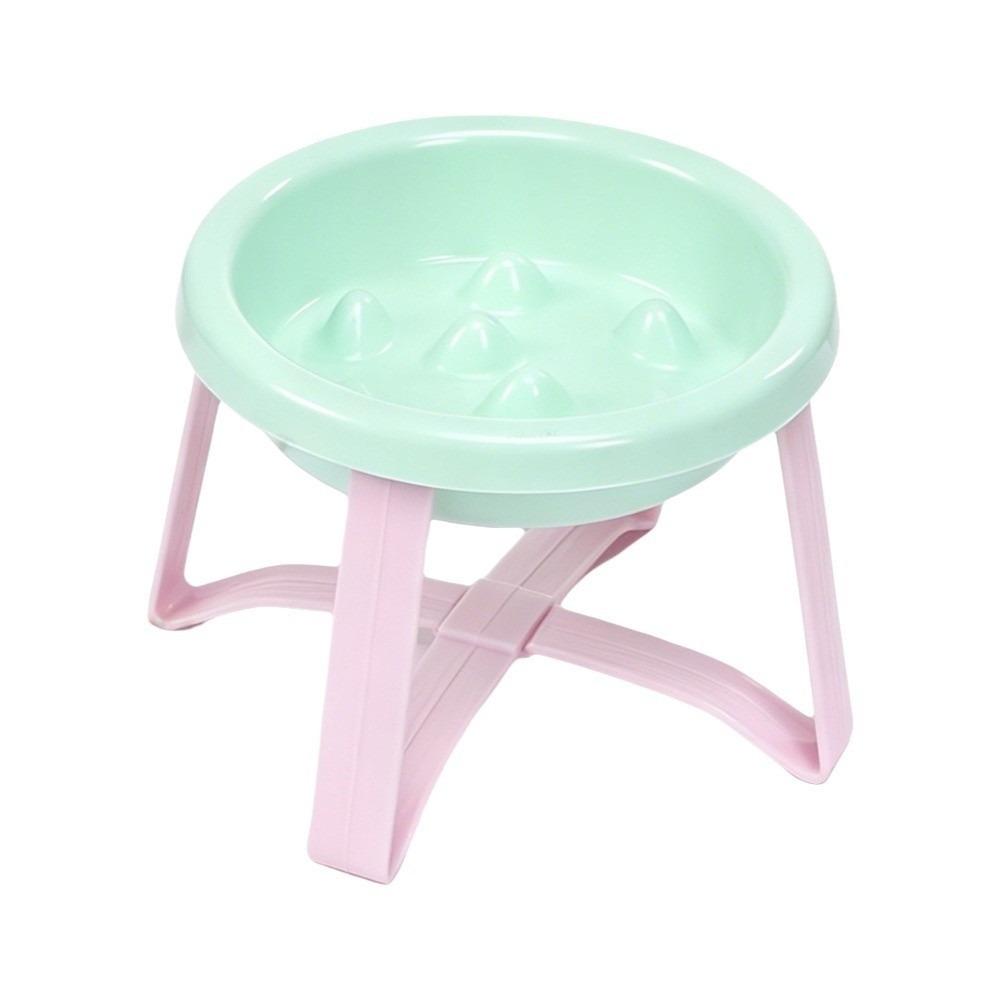 With Stand Slow-Feeding Bowl Bite-resistant Anti-Overturning Bowl Elevated Cat Bowl  Outdoor Use зелёный
