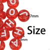 200 Pieces Acrylic Jewelry Beads 1.5 Mm Hole Loose Beads, Alphabetic Number Bead, for Key Chains