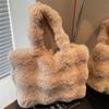 Trendy High-value Plush Bag 2025 New Fashion Fluffy Portable Messenger Large-capacity Commuter Tote Bag Women