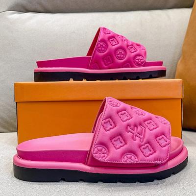 Ladies Magic Sticker Flat Slippers 2024 Summer New Designer  for Women Elegant Home Flat Slippers Outdoor Sandals and Slippers