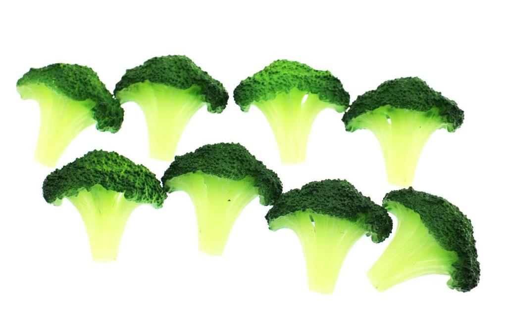 Speed Mao Realistic Broccoli Food Set of 8 Samples,