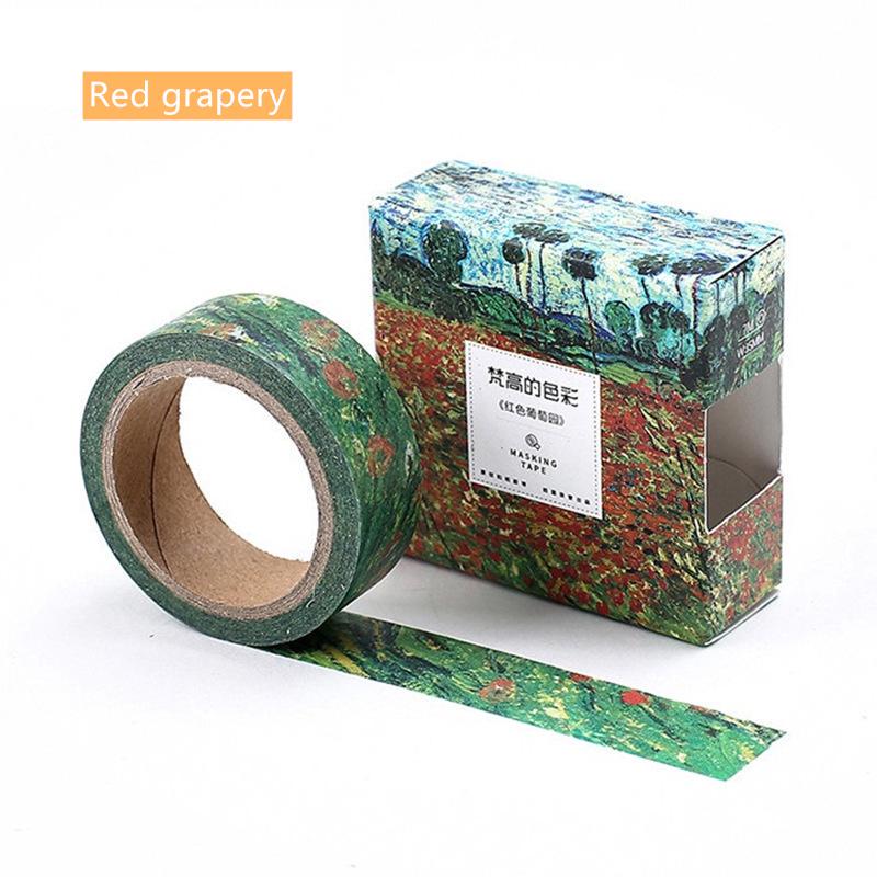 Van Goah Pintura Washi Tape Estrelado Noite Íris Damasco Fitas Adesivas Máscara Adesivos Deco A6186