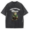 Funny Irish Beer Cat St Patricks Day Drinking Big And Tall T Shirts Mens Tops Tee Loose Washed Shirt Illustration