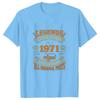 52th Vintage Legends Born In 1971 52 Years Old T Shirts Graphic Harajuku Streetwear Short Sleeve Birthday Gifts Summer T-shirt