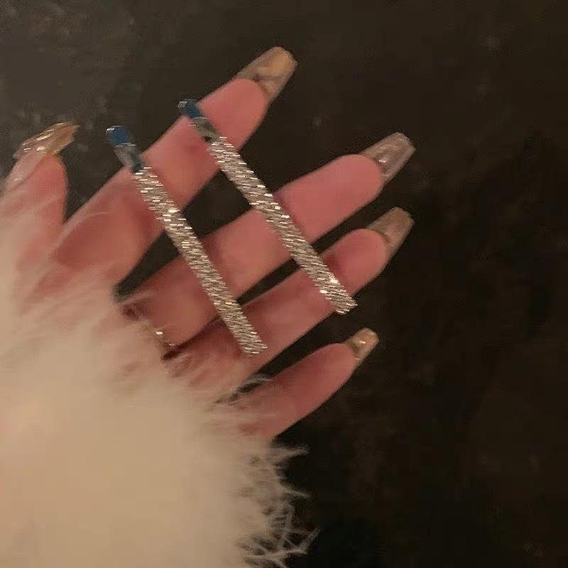 Shiny Rhinestone Barrettes Luxury Fashion Hair Clips For Women Silver Color Hairpins Girls Hairgrips Hair Jewelry Accessories