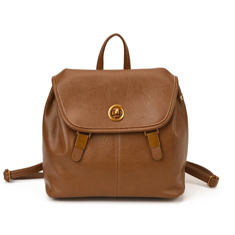 Retro Fashion Backpack New Simple Korean Version Ins This Year's Season Popular College Style Niche Backpack