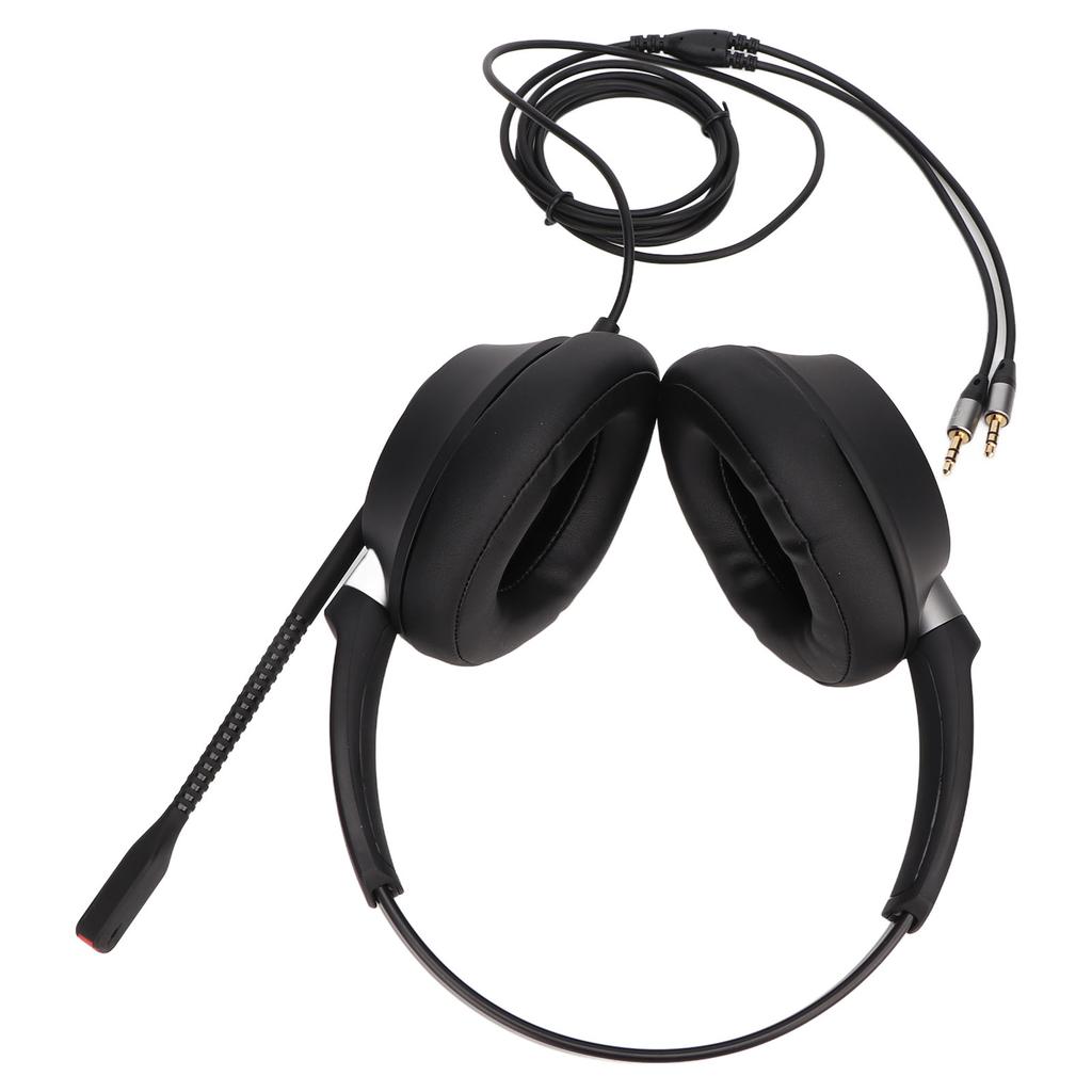 Cell Phone Headset Noise Canceling Dual 3.5mm Jack Low Distortion Communication Computer Headset with Microphone