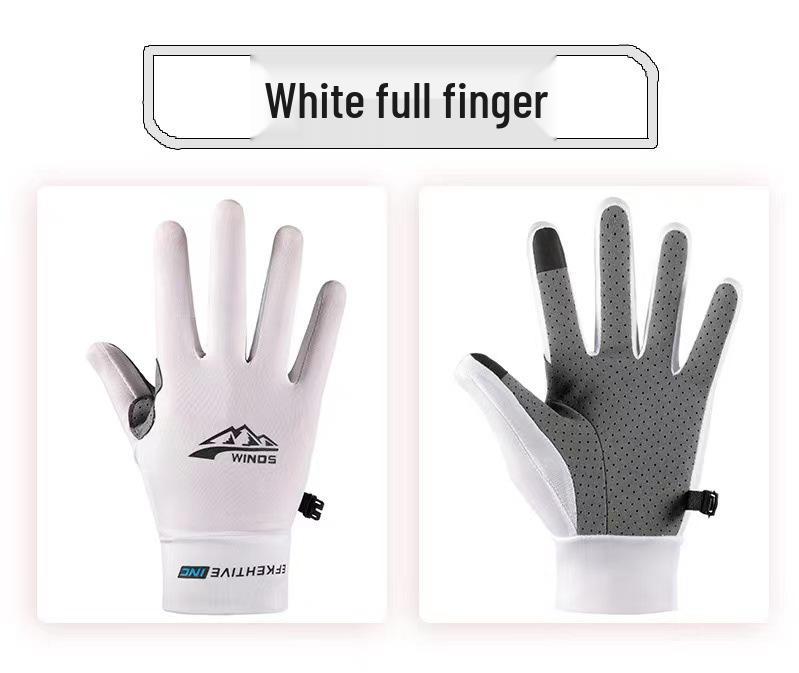 Bezprsté rukavice z ledového hedvábí - Unisex, Tenké, Protiskluzové, Chránící před sluncem pro letní cyklistiku, řízení a rybaření