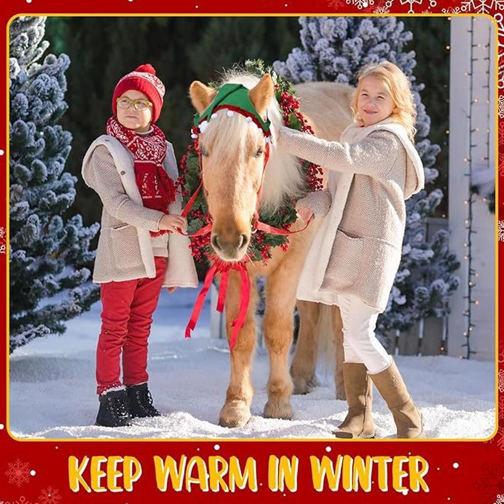 Christmas Horse Hat Animal Christmas Costume Horse Caps Cute Party Supplies Little E lf Xmas Horse Hat Christmas Costume Decor